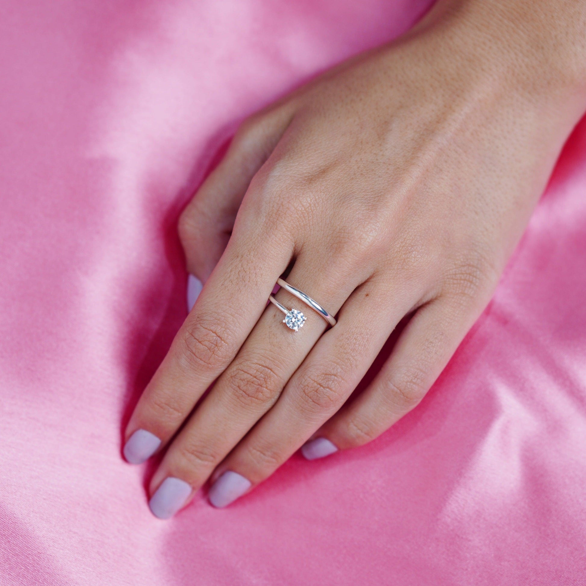 Spiral Loop silver ring