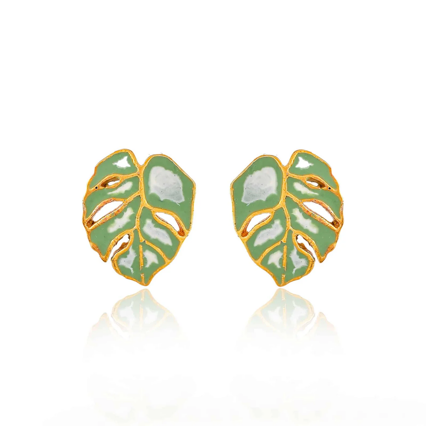 Shaded Leaf Earrings