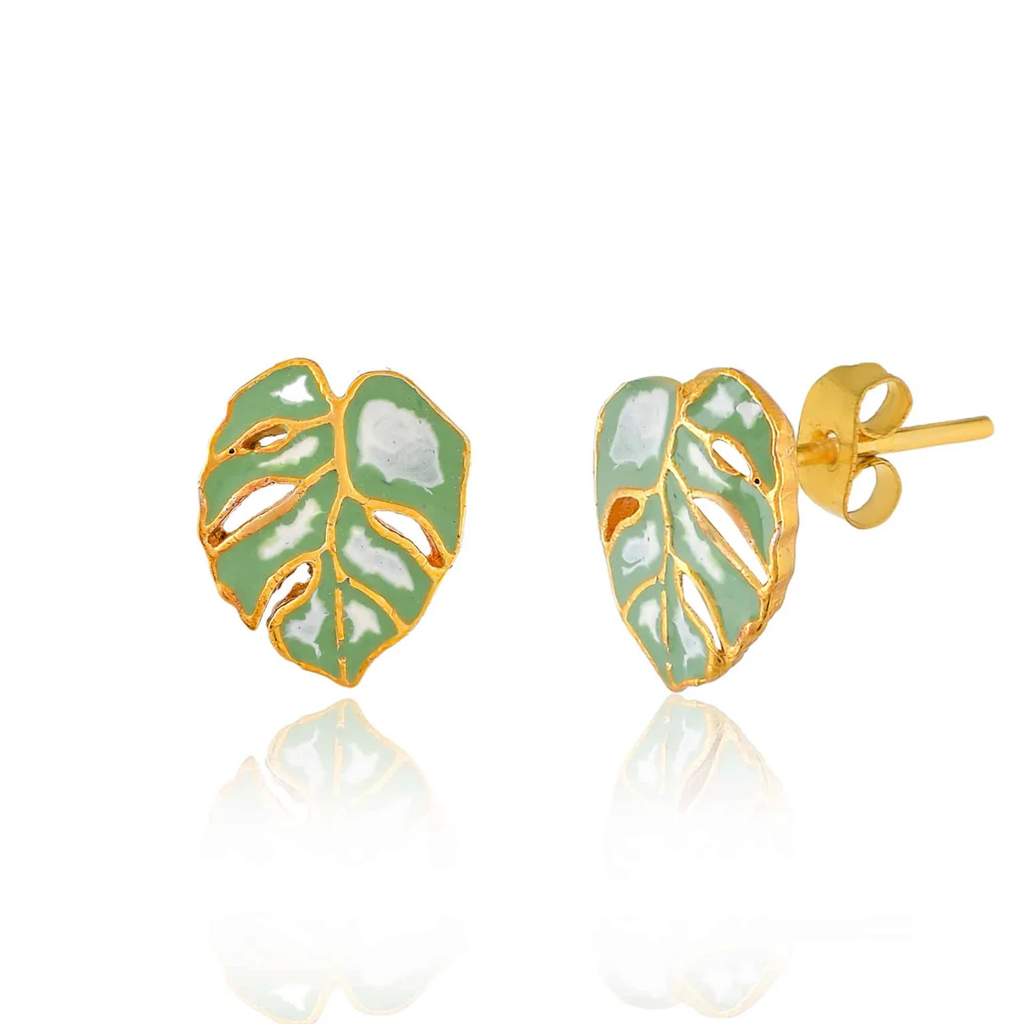 Shaded Leaf Earrings