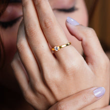 Mini gold plated diamond ring