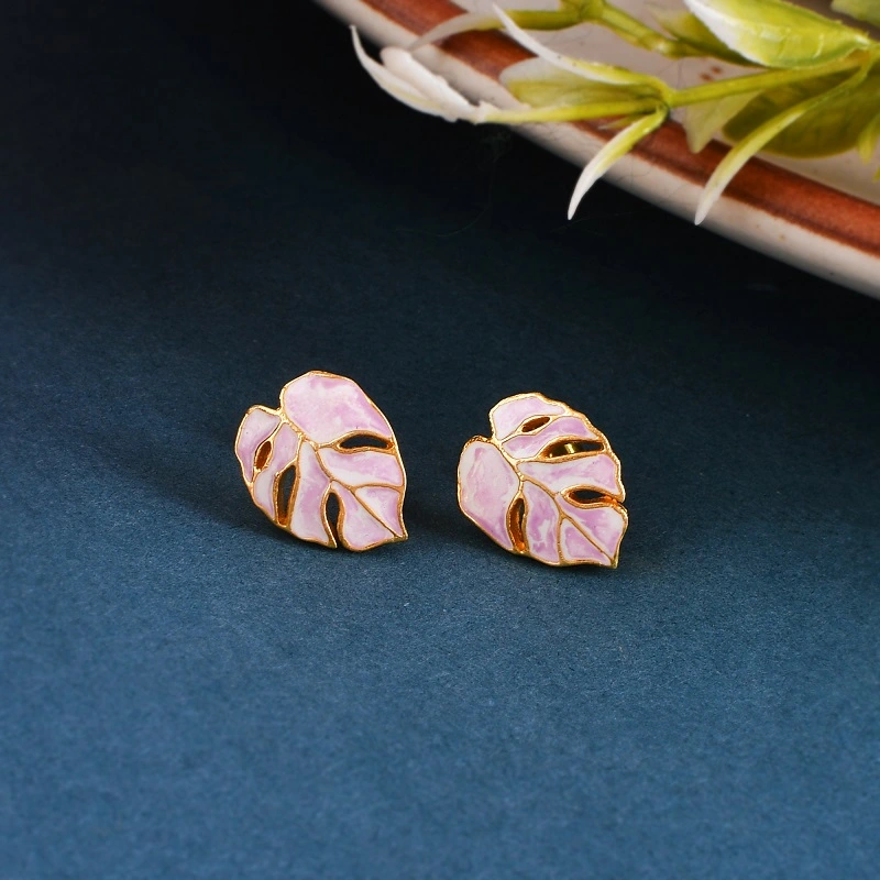 Shaded Leaf Earrings