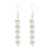 White Pearl Earrings - Silvercliv