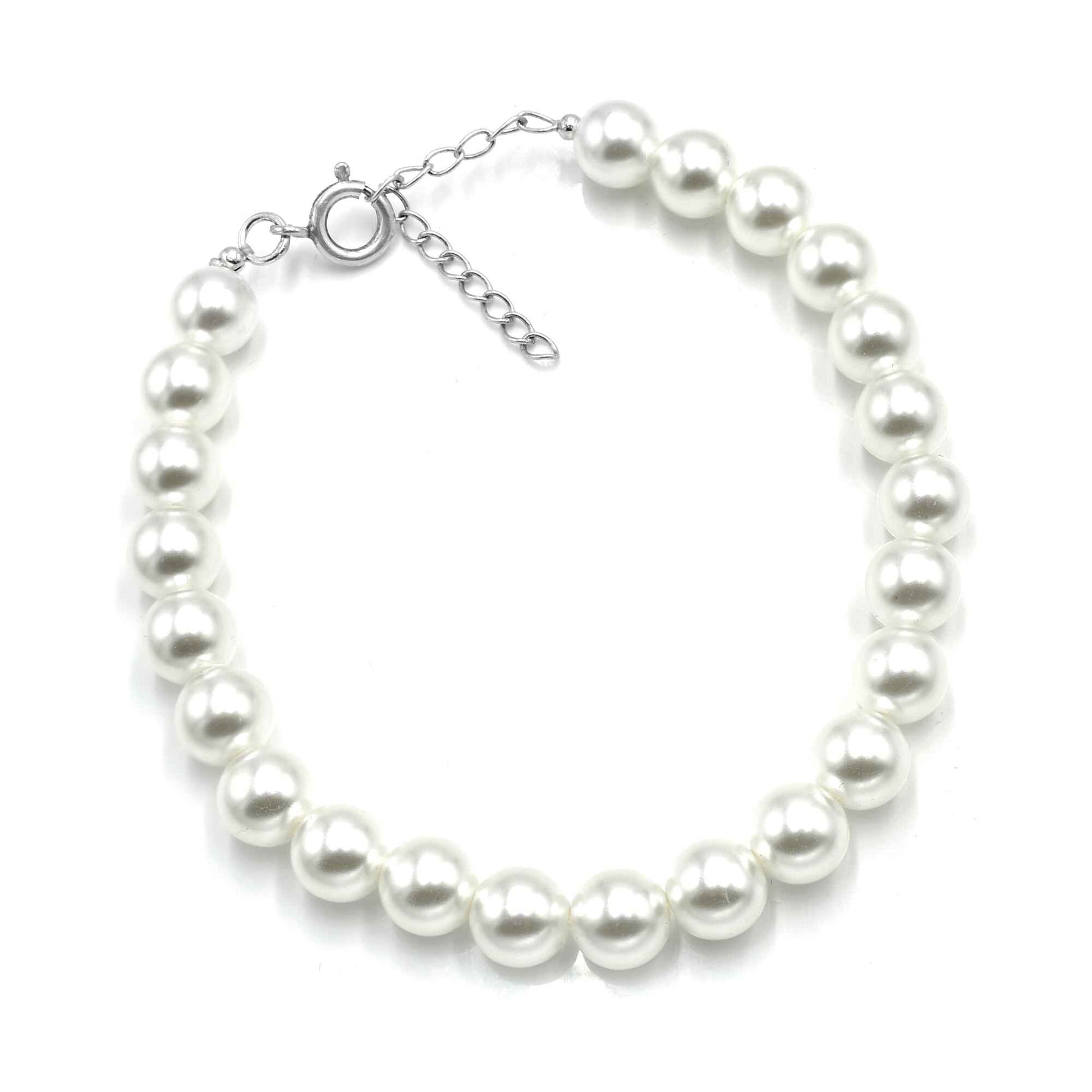 White Pearl Bracelet - Silvercliv