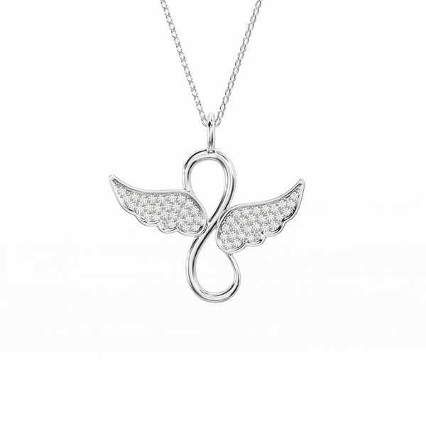 Infinity Angel Silver Pendant