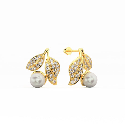 Pearl Drop Gold Plated Earring - Silvercliv