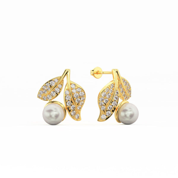 Pearl Drop Gold Plated Earring