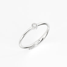 Diamond Pointed Silver Ring