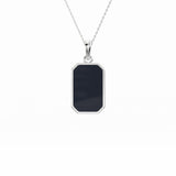 Black Enamel Pendant - Silvercliv