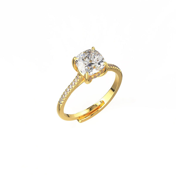 Timeless Treasures Gold Plated Diamond Ring